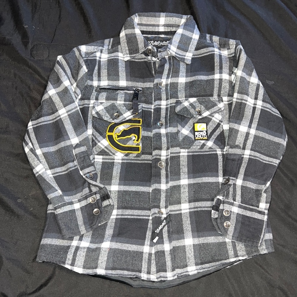 ECKO UNLTD KID BOY YOUTH BUTTON UP SWEATER JACKET